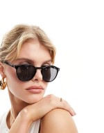 Spy round sunglasses in black
